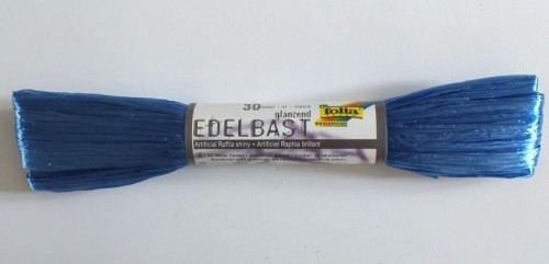 Raffia syntetyczna błyszcząca 30m niebieska