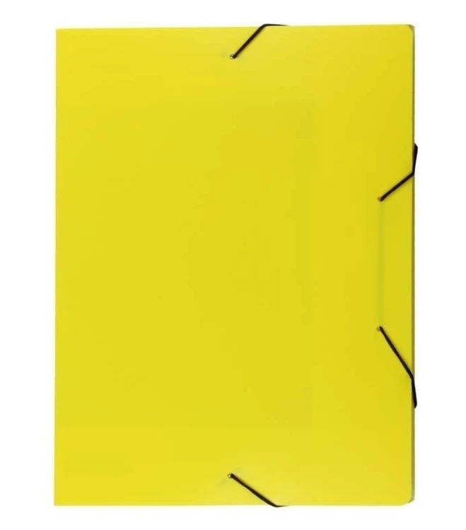 Teczka z gumką pudło A4 PP 4cm żółty, Biurfol