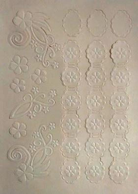 Karton sztancowane ornamenty bordiury i kwiaty