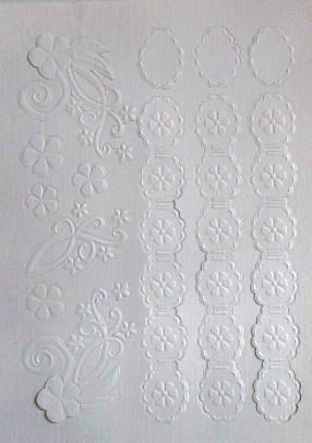 Karton sztancowane ornamenty bordiury i kwiaty