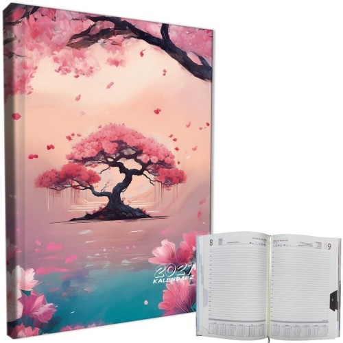 Kalendarz 2027 A5 dzienny sb/nd osobno Sakura