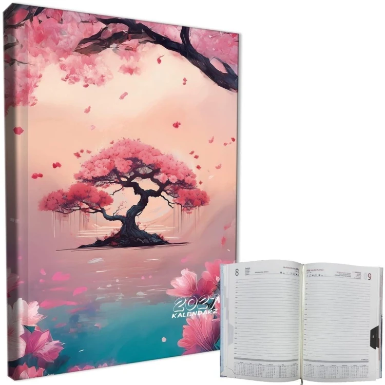 Kalendarz 2027 A5 dzienny sb/nd osobno Sakura