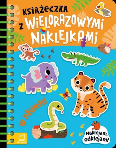 Książeczka z wielorazowymi naklejkami. W dżungli