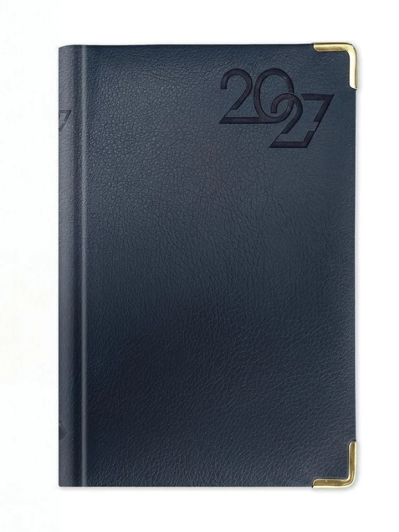 Terminarz 2027 B6 Lux złocony granatowy