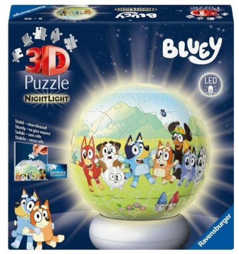 Puzzle 3D Świecąca Kula: Bluey, Ravensburger