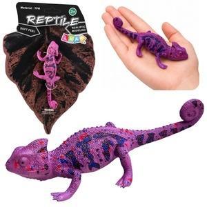 Kameleon gumowa rozciągliwa 14cm, Leantoys