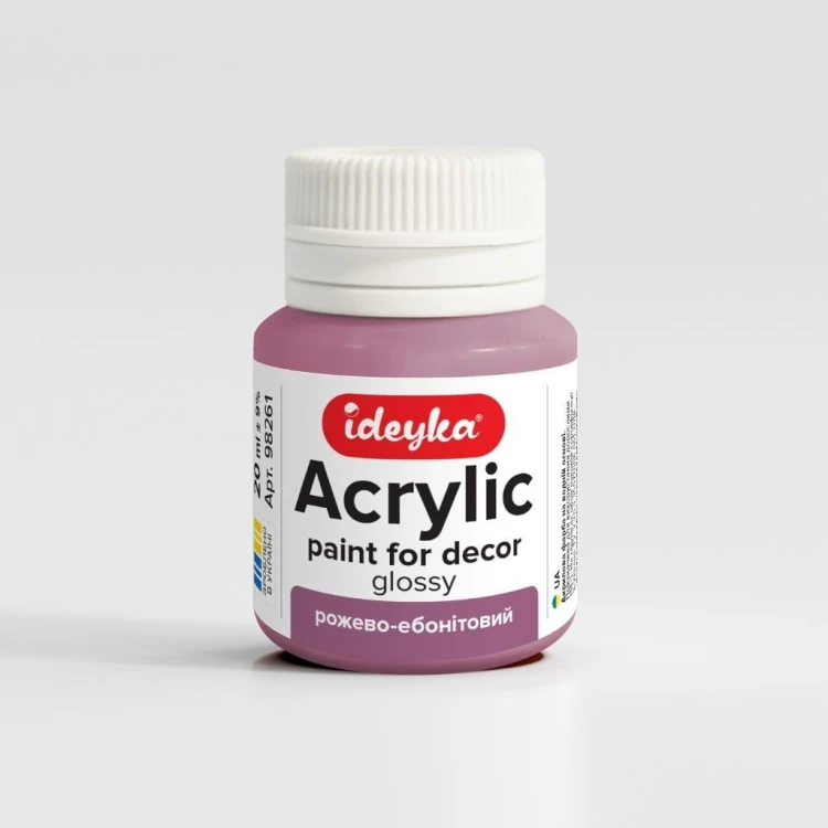 Farba akrylowa Różowy i ebonitowy 20ml, Ideyka
