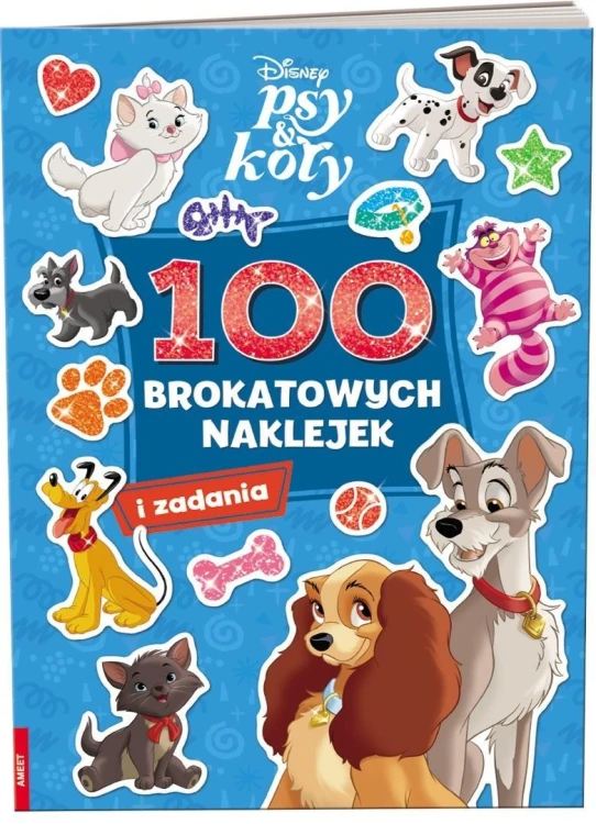 Disney Psy & Koty. 100 brokatowych naklejek