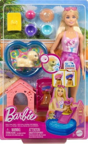 Barbie Puppy Pool Party z akcesoriami zmiana kolor