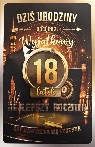 Karnet z wymiennymi rocznikami 18 męska
