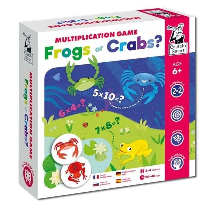 Captain Smart. Frogs or Crabs? Multiplication Game