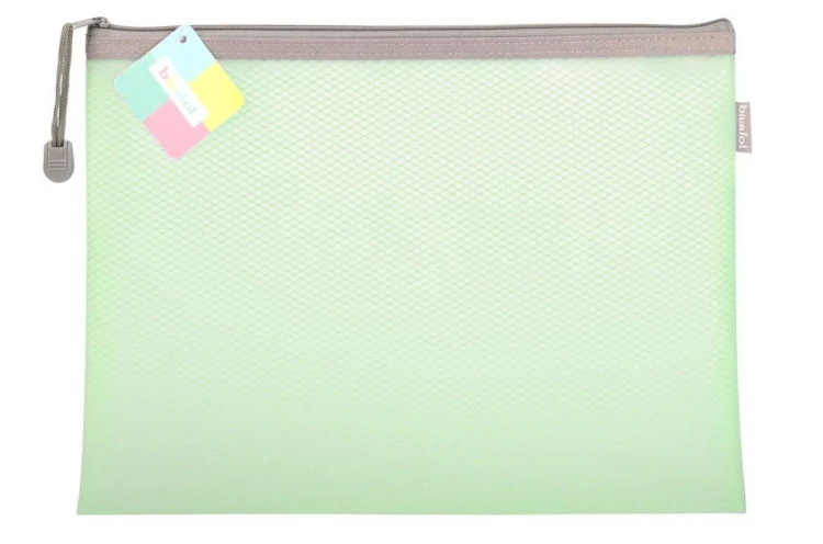 Saszetka na zamek A4 EVA pastel zielony, Biurfol