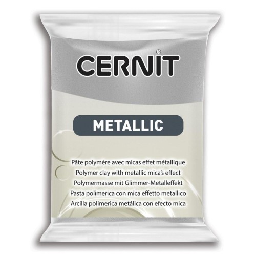 Modelina metaliczna srebrna 56g, Cernit