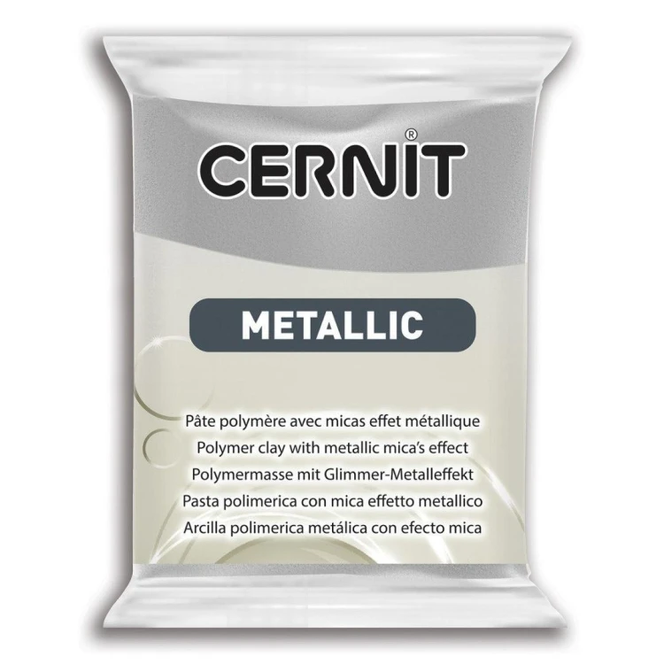 Modelina metaliczna srebrna 56g, Cernit