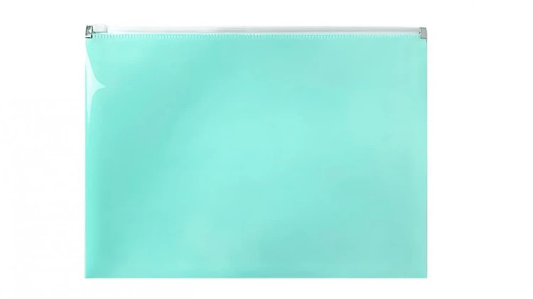 Teczka na suwak A4 PP pastel zielony, Biurfol