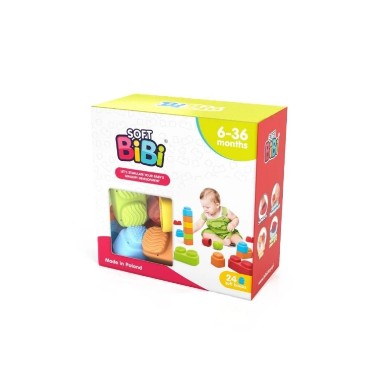 Klocki konstrukcyjne Soft BiBi 24szt, Meli