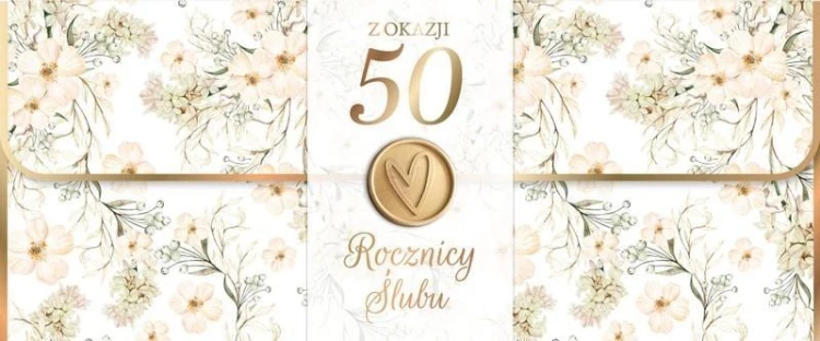 Karnet Rocznica Ślubu 50