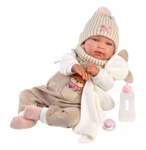 Lalka bobas Tina płacząca 44cm, Llorens