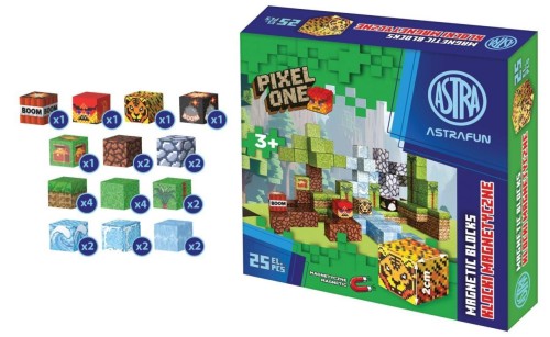 Klocki magnetyczne Pixel One Dżungla 25el ASTRA