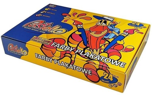 Farby plakatowe 20ml 24 kolorów, Alfa Pastello