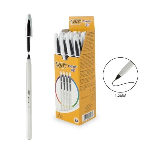 Długopis Cristal up czarny (20szt) BIC, BIC
