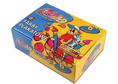 Farby plakatowe 20ml 6 kolorów, Alfa Pastello