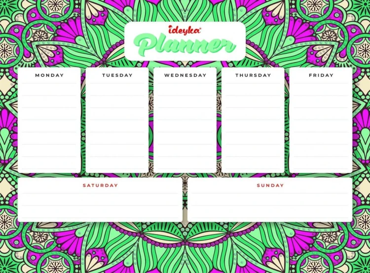 Planner magnetyczny z mozaiką diamentową Mandala