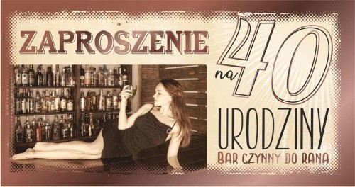 Zaproszenie Urodziny Z60 (10szt.)