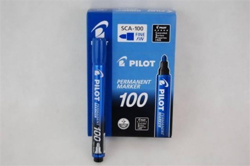 Marker permanentny SCA-100 niebieski (12szt) PILOT
