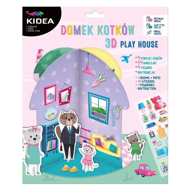 Domek 3D dla kotków KIDEA, DERFORM