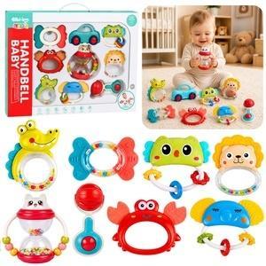 Zestaw grzechotek ruchome 9szt, Leantoys