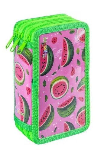 Piórnik z wyposaż 3-komorowy Watermelon zielony