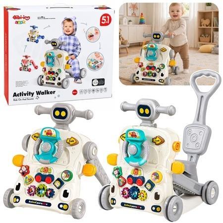 Rowerek Chodzik 5w1 szary, Leantoys