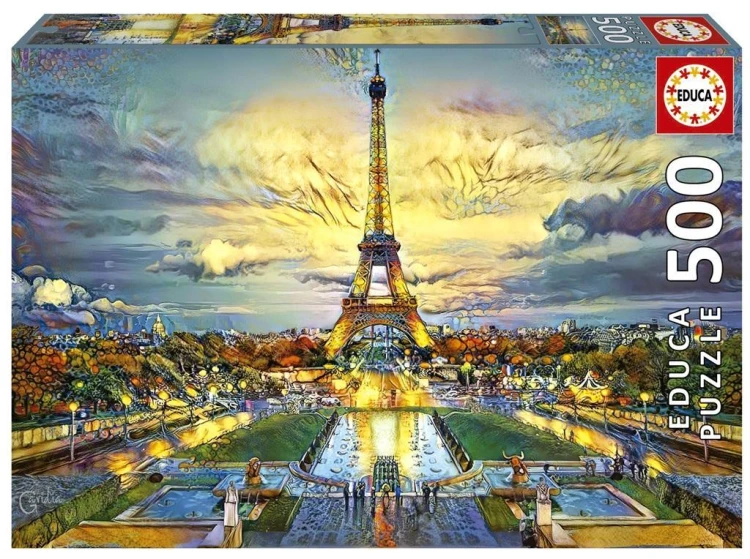 Puzzle 500 Wieża Eiffla, Paryż, Educa