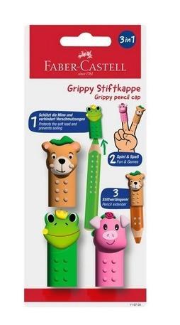 Nakładki na kredki zwierzątka 3szt FABER CASTELL
