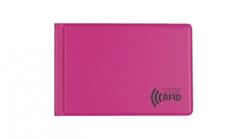 Etui na dokumenty z zabezpieczeniem RFID pink