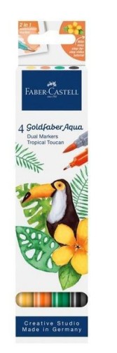 Pisak akwarelowy dwustronny 4kol FABER CASTELL
