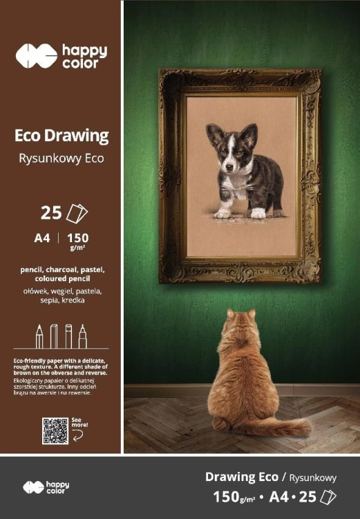 Blok rysunkowy A4/25K Eco Art HAPPY COLOR