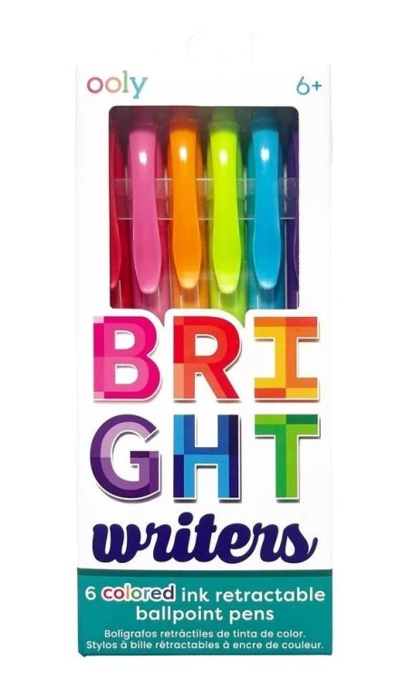 Długopisy kolorowe Bright Writers 6szt, ooly