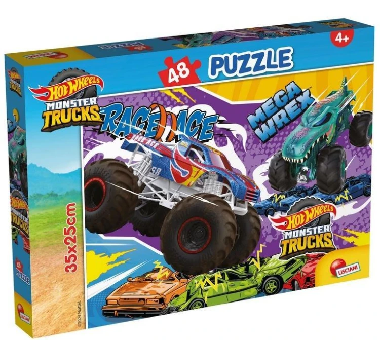 Puzzle 48 Hot Wheels, Lisciani