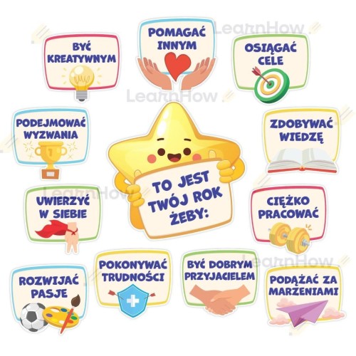 Dekoracje klasowe - To jest twój rok żeby... 12szt