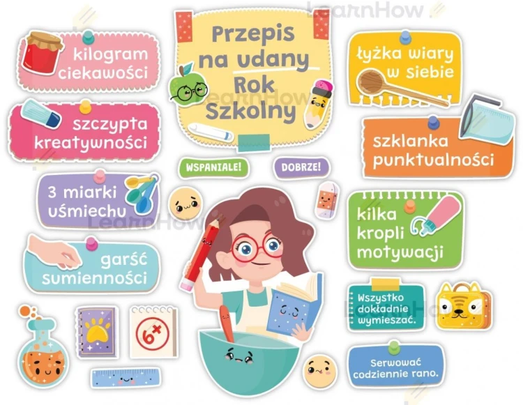 Dekoracje klasowe - Przepis na... 21szt, LearnHow