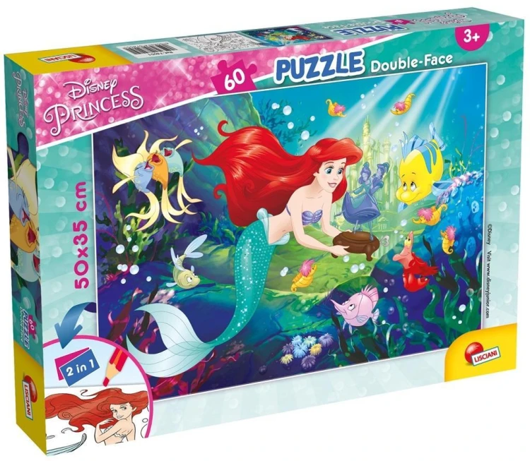 Puzzle dwustronne 60 Mała Syrenka, Lisciani