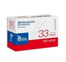 Spinacze biurowe 33mm 100szt. GS140-C, Tetis