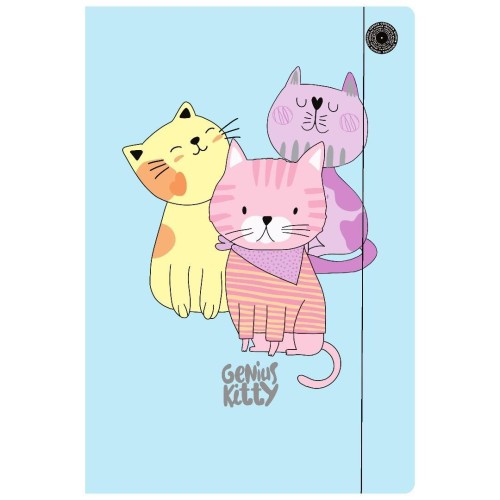 Teczka A4 z gumką Genius Kitty (10szt)
