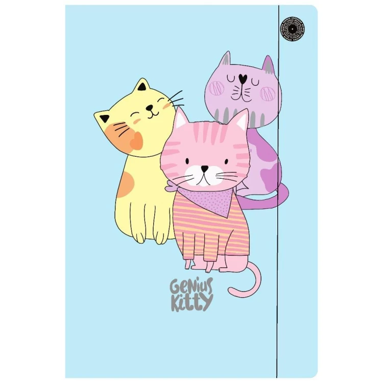Teczka A4 z gumką Genius Kitty (10szt)