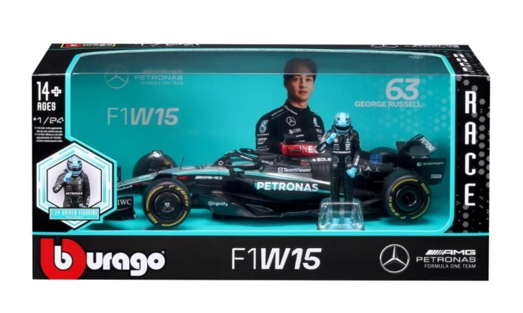 Race Formula Mercedes W15 W/ Figure 1:24, BBurago