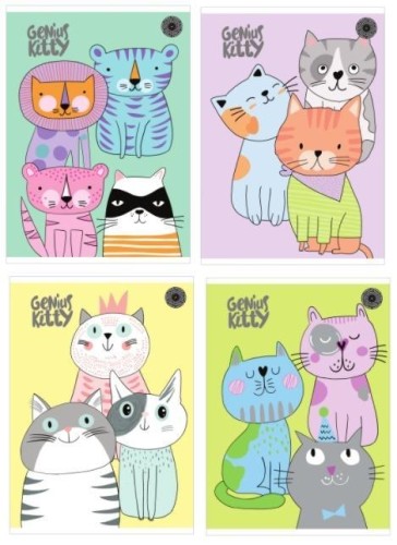 Zeszyt A5/16K linia Genius Kitty (20szt)