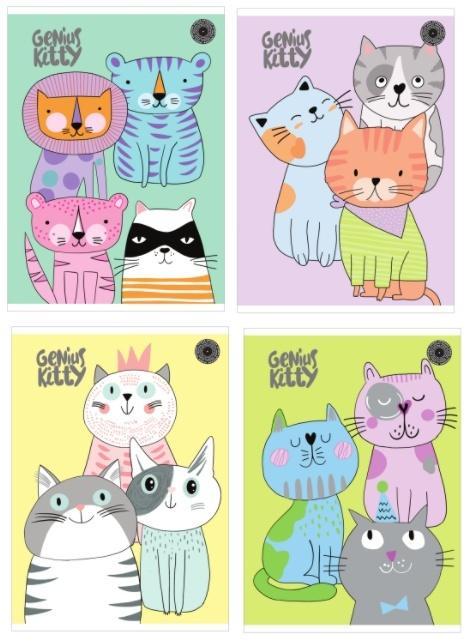 Zeszyt A5/16K linia Genius Kitty (20szt)
