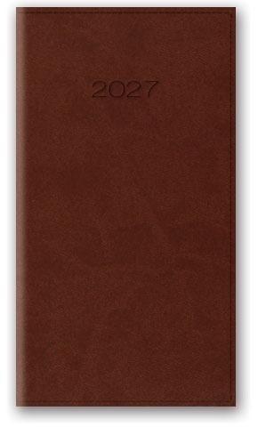 Kalendarz 2027 książkowy A6 Vivella brązowy